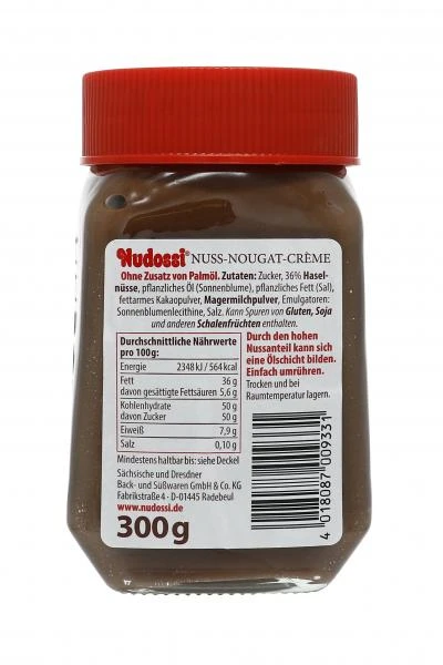 Nudossi Nuss-Nougat-Creme 4 Nudossi Nuss-Nougat-Creme – Bild 2