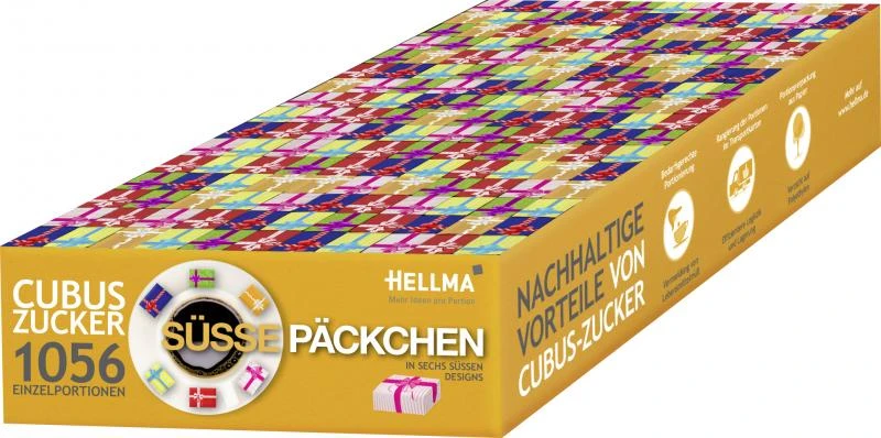 Hellma Cubus Zucker Süße Päckchen 3 Hellma Cubus Zucker Süße Päckchen