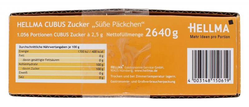 Hellma Cubus Zucker Süße Päckchen 6 Hellma Cubus Zucker Süße Päckchen – Bild 4