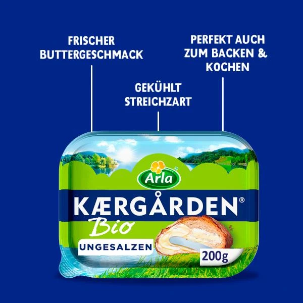 Arla Kaergarden Bio Ungesalzen, Aus Butter Und Rapsöl 4 Arla Kaergarden Bio Ungesalzen, Aus Butter Und Rapsöl - Image 2