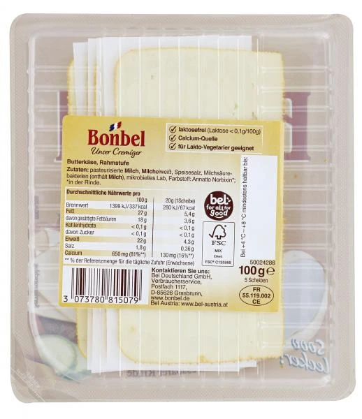 Bonbel Unser Cremiger Butterkäse 4 Bonbel Unser Cremiger Butterkäse – Bild 2