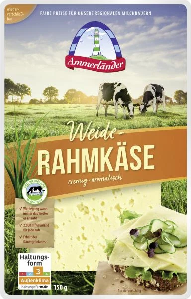 Ammerländer Unser Weide-Rahmkäse Cremig-aromatisch 3 Ammerländer Unser Weide-Rahmkäse Cremig-aromatisch