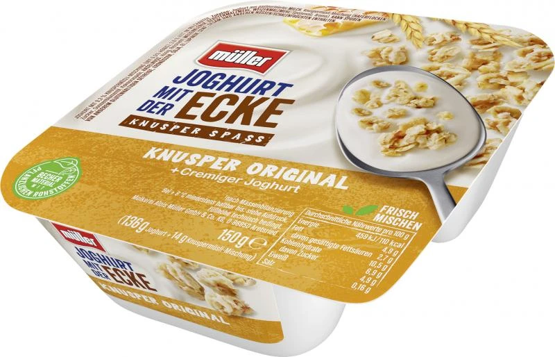 Mueller Müller Joghurt Mit Der Ecke Knusper Original 3 Mueller Müller Joghurt Mit Der Ecke Knusper Original
