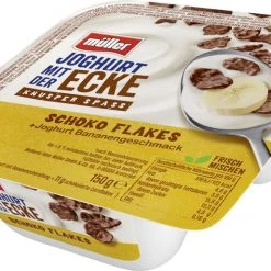 Mueller Müller Joghurt Mit Der Ecke Schoko Flakes Joghurt Bananen-Geschmack