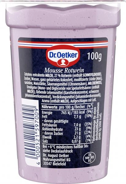 Dr. Oetker Momente Mousse Rotwein 4 Dr. Oetker Momente Mousse Rotwein - Image 2