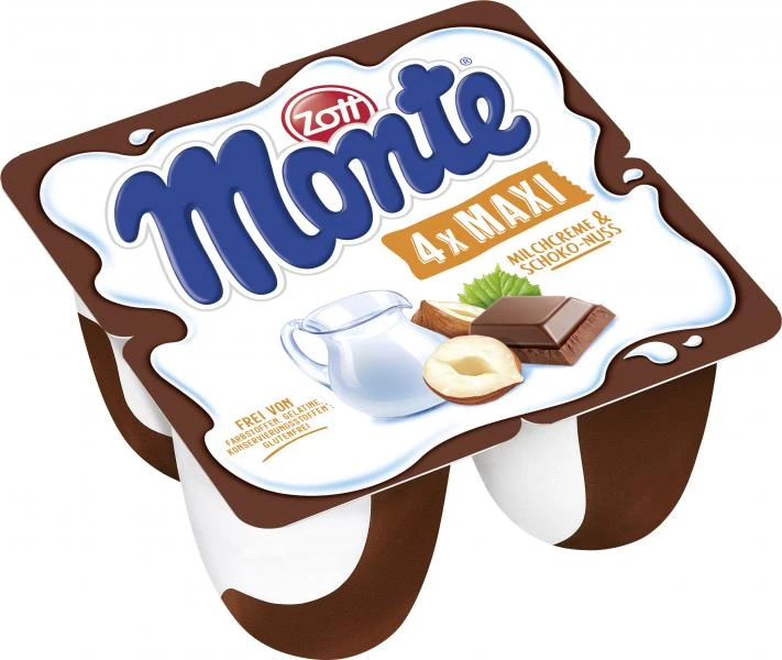 Zott Monte Maxi Milchcreme & Schoko-Nuss 3 Zott Monte Maxi Milchcreme & Schoko-Nuss