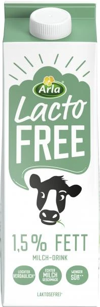 Arla Lacto Free Laktosefreie Milch 1,5% 3 Arla Lacto Free Laktosefreie Milch 1,5%
