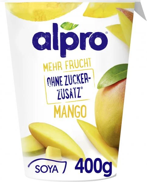 Alpro Soja-Joghurtalternative Mehr Frucht Mango 4 Alpro Soja-Joghurtalternative Mehr Frucht Mango – Bild 2