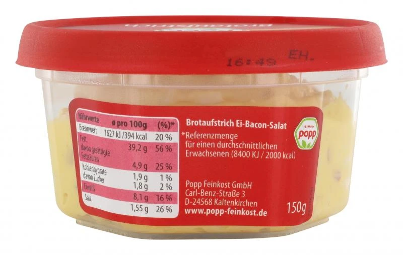 Popp Brotaufstrich Ei-Bacon-Salat 4 Popp Brotaufstrich Ei-Bacon-Salat – Bild 2