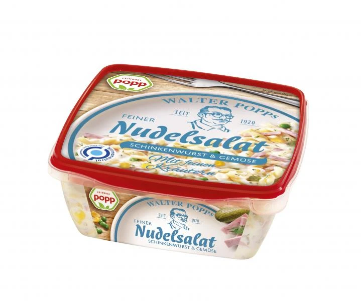 Popp Nudelsalat Schinkenwurst & Gemüse 3 Popp Nudelsalat Schinkenwurst & Gemüse