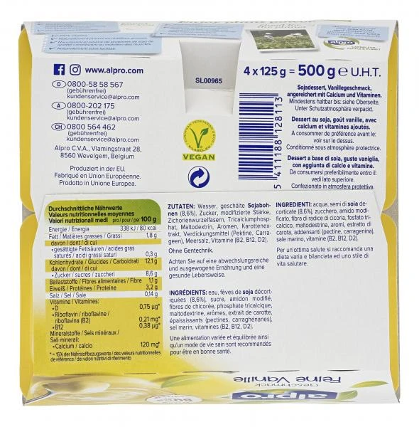Alpro Soja-Dessert Feine Vanille UHT Vegan 5 Alpro Soja-Dessert Feine Vanille UHT Vegan - Image 3