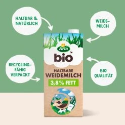 Arla Bio Haltbare Weidemilch 3,8% Fett -Bonne Maman shop 4503080104 4016241070227 03