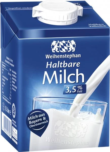 Weihenstephan Haltbare Milch 3,5% 3 Weihenstephan Haltbare Milch 3,5%