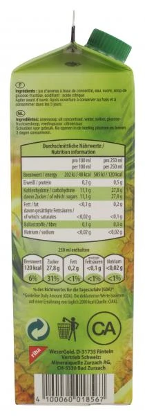 Wesergold Ananas-Nektar 4 Wesergold Ananas-Nektar - Image 2