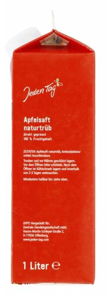 Jeden Tag Apfelsaft Naturtrüb 4 Jeden Tag Apfelsaft Naturtrüb – Bild 2