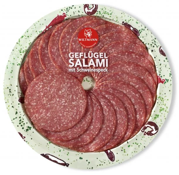 Wiltmann Geflügel-Salami Mit Schweinespeck 3 Wiltmann Geflügel-Salami Mit Schweinespeck