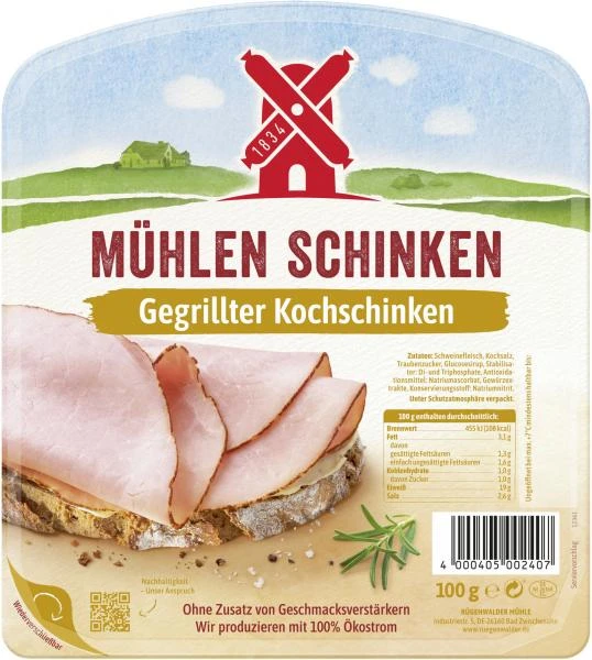 Rügenwalder Mühle Mühlen Schinken Gegrillter Kochschinken 3 Rügenwalder Mühle Mühlen Schinken Gegrillter Kochschinken