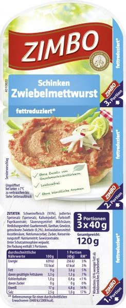 Zimbo Schinken Zwiebelmettwurst 3 Zimbo Schinken Zwiebelmettwurst
