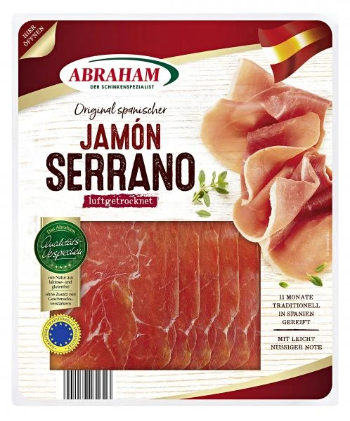 Abraham Original Spanischer Jamón Serrano Schinken Luftgetrocknet 3 Abraham Original Spanischer Jamón Serrano Schinken Luftgetrocknet