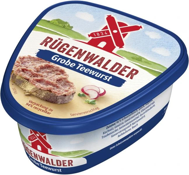 Rügenwalder Mühle Teewurst Grob 3 Rügenwalder Mühle Teewurst Grob