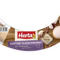Herta Saftige Fleischwurst Mit Knoblauch Geräuchert