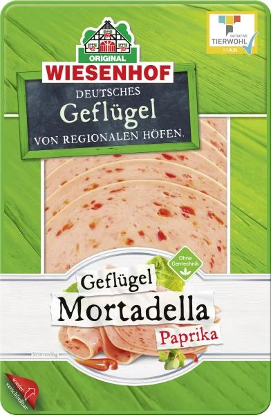 Wiesenhof Geflügel-Mortadella Paprika 3 Wiesenhof Geflügel-Mortadella Paprika